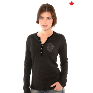 Redwood Henley Ladies’ Long Sleeve – Canadian Made