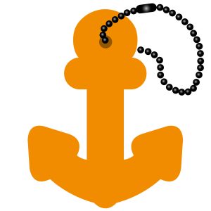 Honbay 2PCS Metal Anchor Keychains Rhinestone Nautical Key