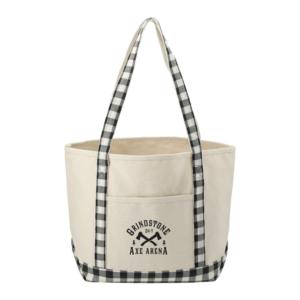 Buffalo Plaid Cotton Boat Tote