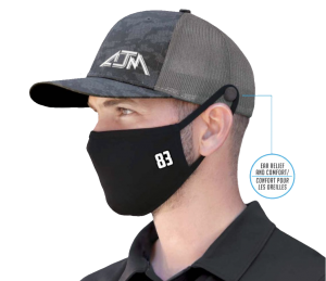 Urban Camo Cap with Side Mask Holding Buttons