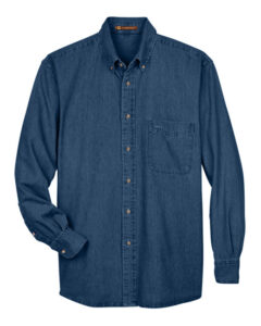 Harriton 6.5oz Long Sleeve Denim Shirt