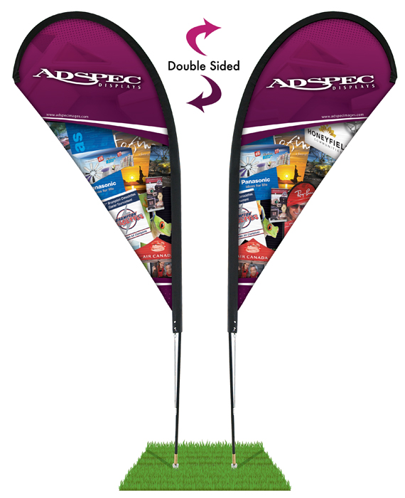 6′ Teardrop Wind Flag – Double Sided