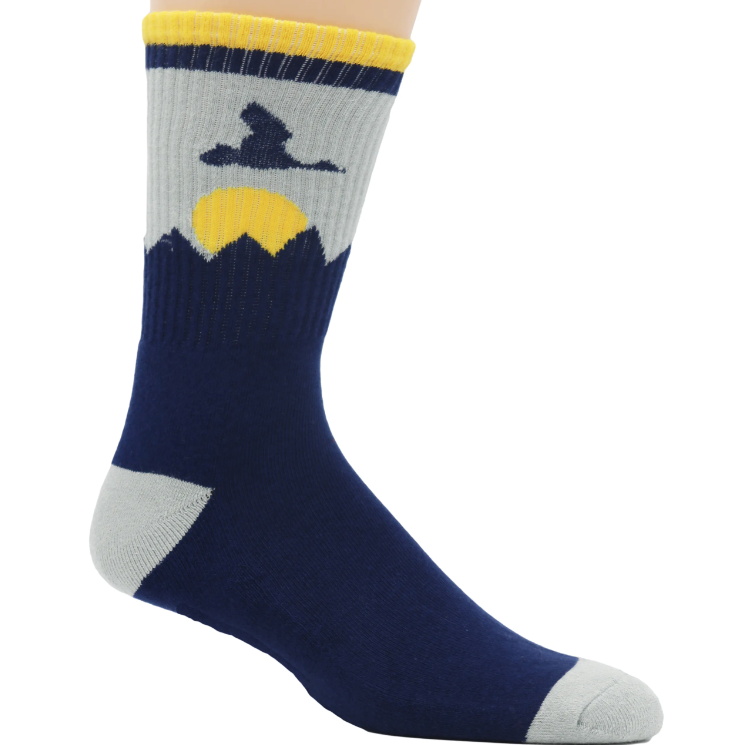 Merino Wool Custom Woven Mid Calf Crew Athletic Sock
