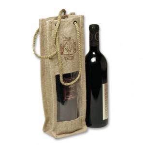 Jute Wine Tote – Single
