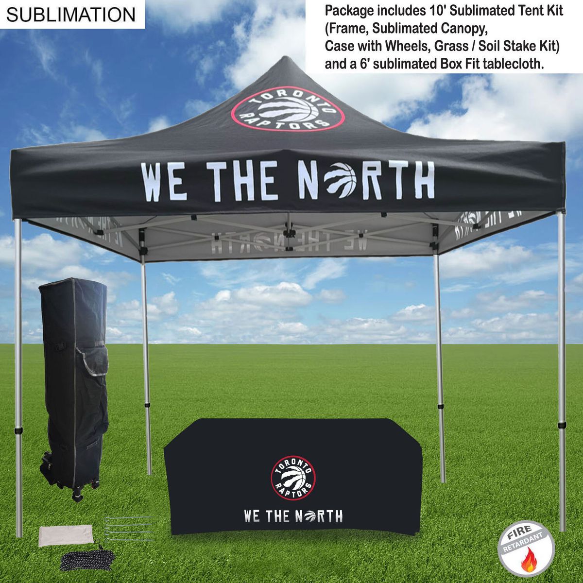 Event Package - 10' Premium Sublimated Tent Kit and 6' Sublimated Box Fit Tablecloth