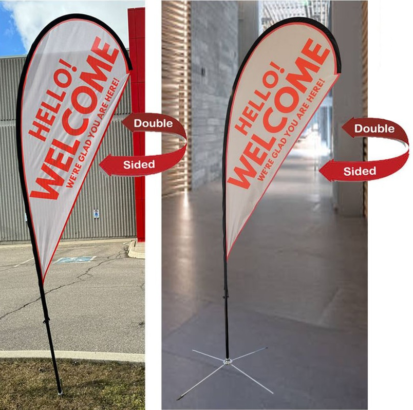 9' Tear Drop Double Sided Flag Kit